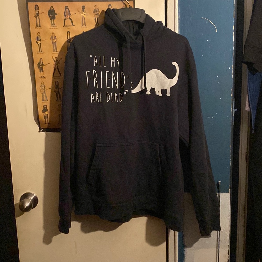 Kids L “All My Friends Are Dead” Pullover hoodie.